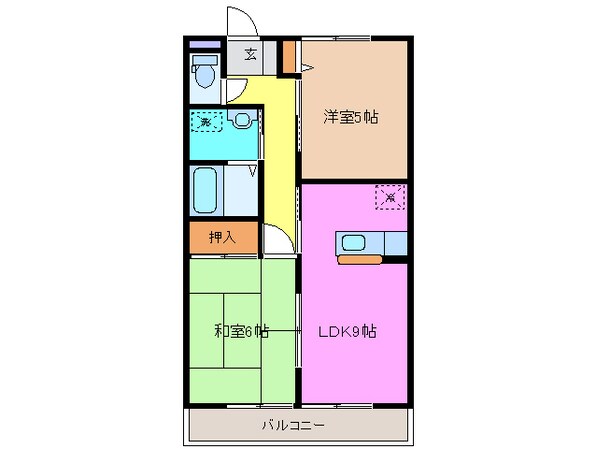 カーサ花水木の物件間取画像